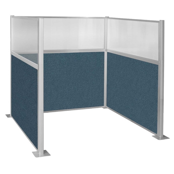 Pre-Configured Hush Panel Cubicle (U Shape) 6' x 6' W/ Window Caribbean Fabric